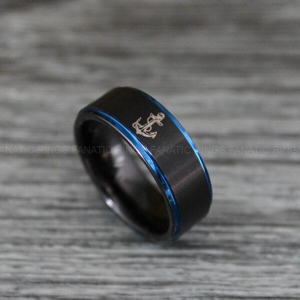 IMG_0525 Nautical Ring, Anchor Ring, Viking Ring, Norse Ring, Anchor Wedding Band