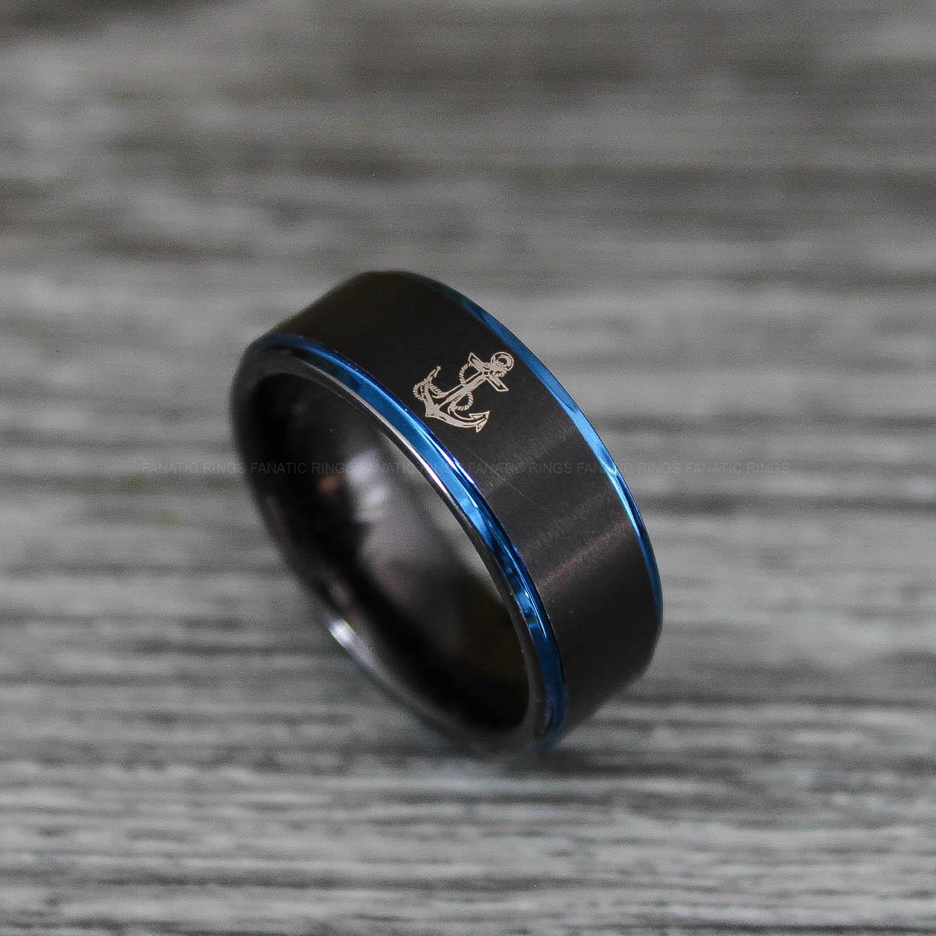 IMG_0525 Nautical Ring, Anchor Ring, Viking Ring, Norse Ring, Anchor Wedding Band - Image 1