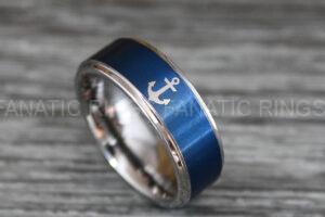 Nautical Ring, Anchor Ring, Viking Ring, Norse Ring, Anchor Wedding Band