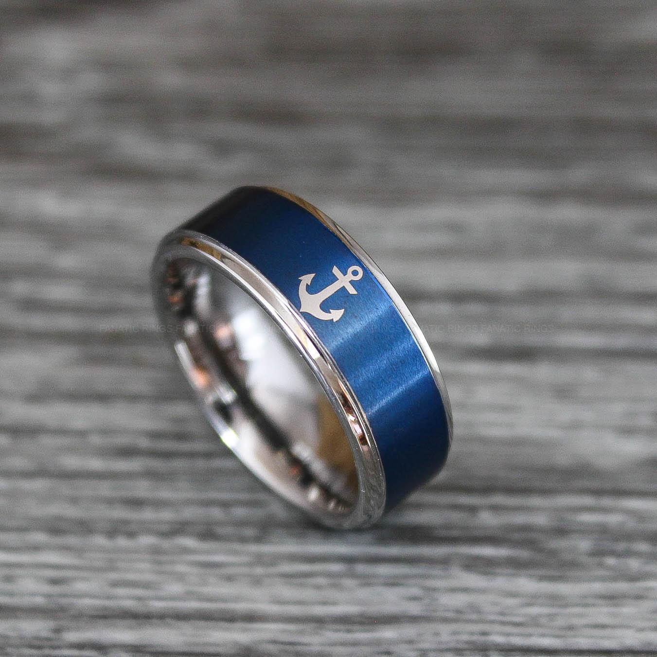 IMG_0527 Nautical Ring, Anchor Ring, Viking Ring, Norse Ring, Anchor Wedding Band - Image 1