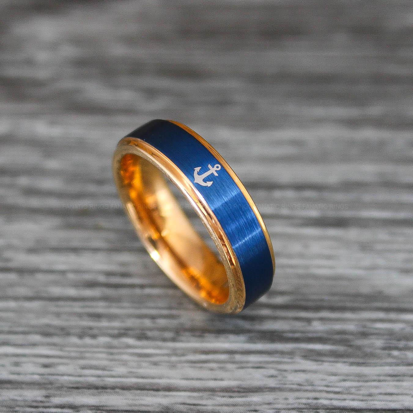 IMG_0529 Nautical Ring, Anchor Ring, Viking Ring, Norse Ring, Anchor Wedding Band - Image 1