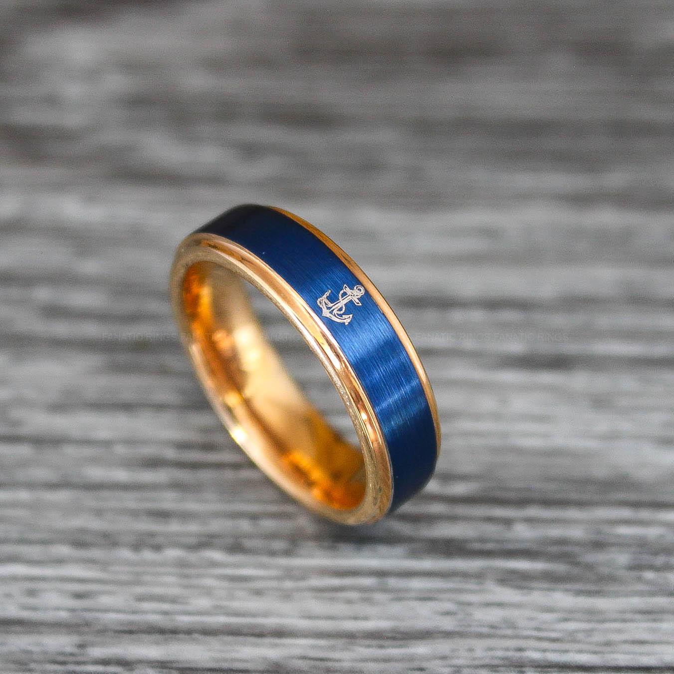 IMG_0530 Nautical Ring, Anchor Ring, Viking Ring, Norse Ring, Anchor Wedding Band - Image 1