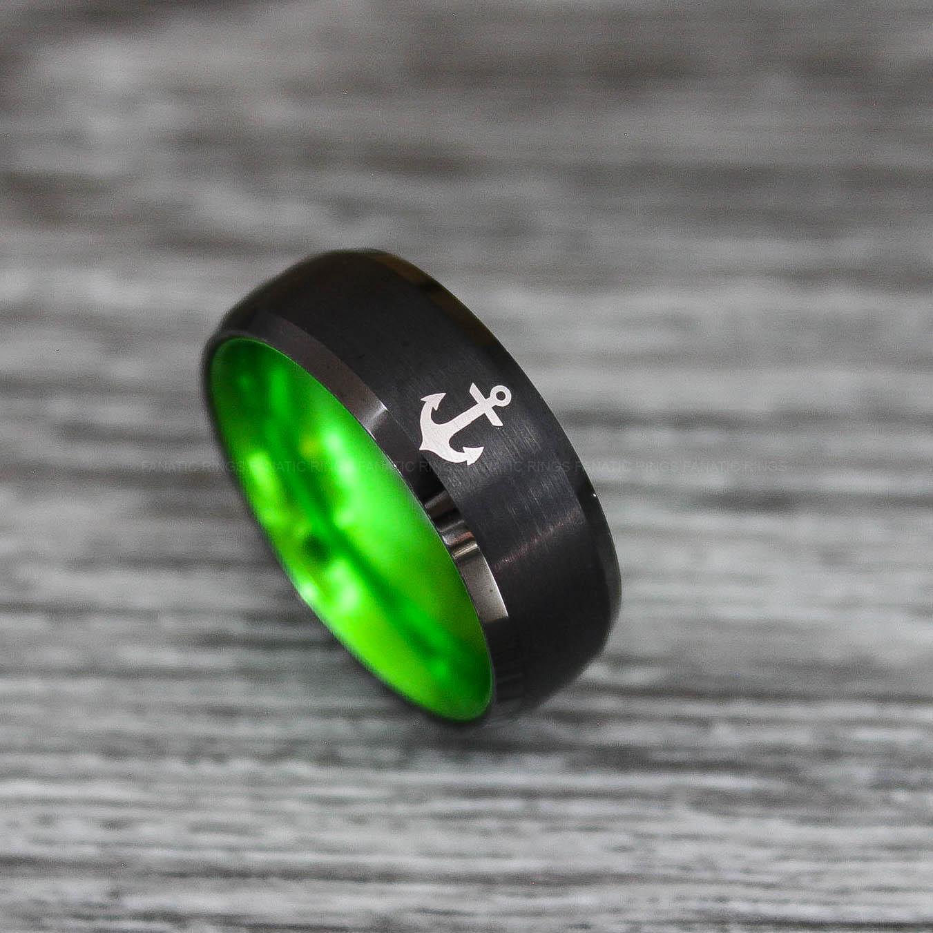 IMG_0531 Nautical Ring, Anchor Ring, Viking Ring, Norse Ring, Anchor Wedding Band - Image 1