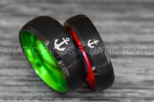 Nautical Rings, Anchor Rings, Viking Rings, Norse Rings, Anchor Wedding Bands