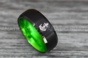 Nautical Ring, Anchor Ring, Viking Ring, Norse Ring, Anchor Wedding Band